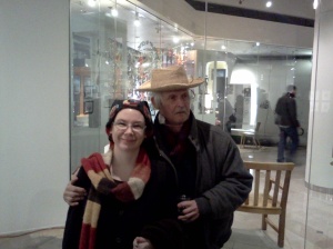 Walt Curtis and I @ Mark Wooley art opening, Pioneer Place, Portland OR